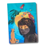 Capa do caderno Amazônia da Entrelinhas, sem pauta, com arte exclusiva de artista brasileiro