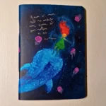 Caderno Mar da Entrelinhas, sem pauta, com arte exclusiva de artista brasileiro