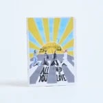 Caderno Beatles da Entrelinhas, sem pauta, com arte exclusiva de artista brasileiro