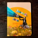 Caderno Loucura de Amor da Entrelinhas, sem pauta, com arte exclusiva de artista brasileiro