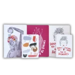 Kit Amor, Flores e Gatos da Entrelinhas: cadernos de arte exclusiva