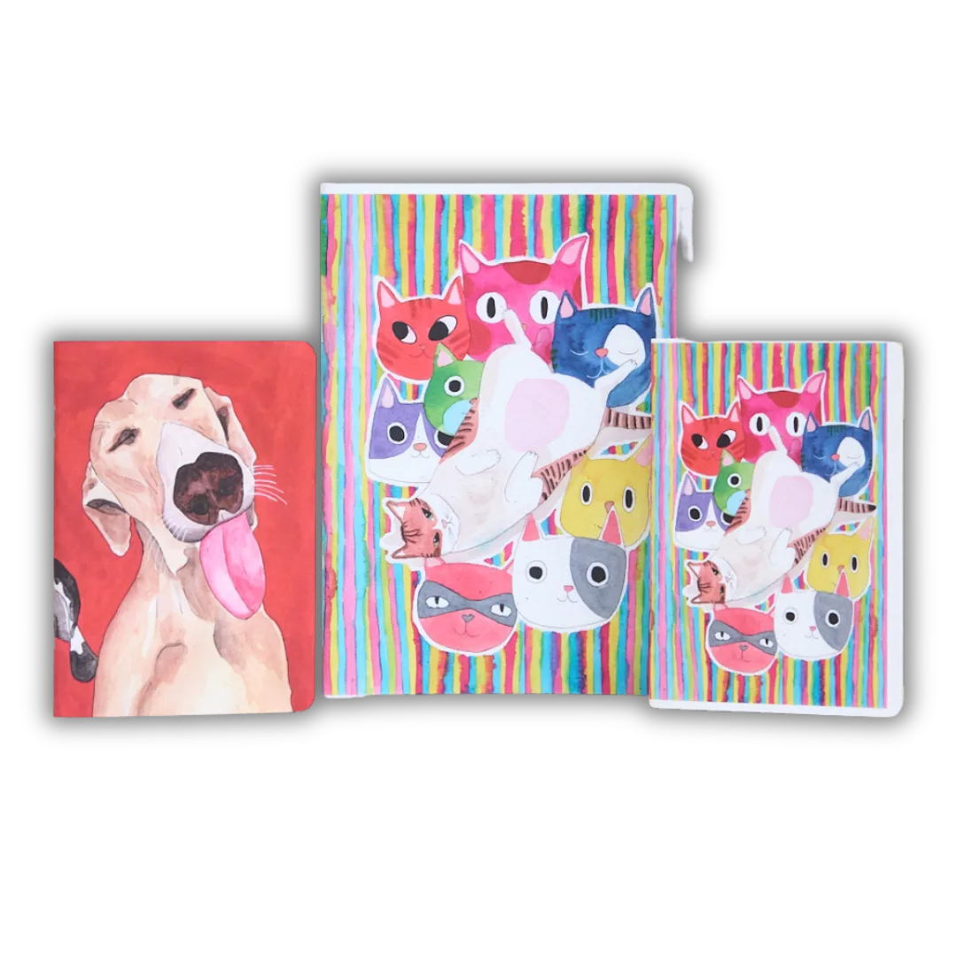 36 Kit Amores em Quatro Patas da Entrelinhas: cadernos de arte exclusiva